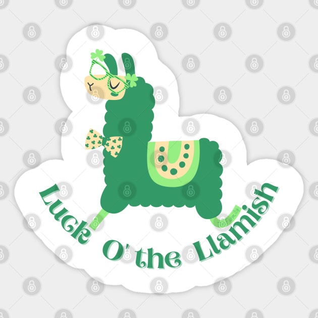 Luck O' the Llamish Sticker by The Farm.ily